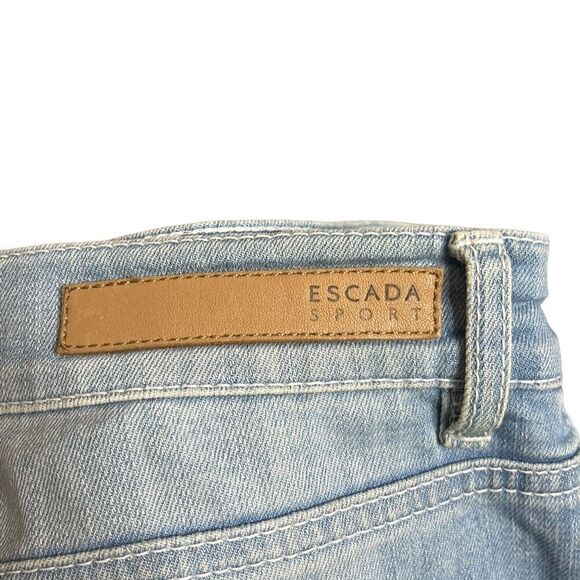 ESCADA Sports Tina Cropped Skinny Denim Jeans Cotton Size Euro 38 US Size 8 - Picture 7 of 14